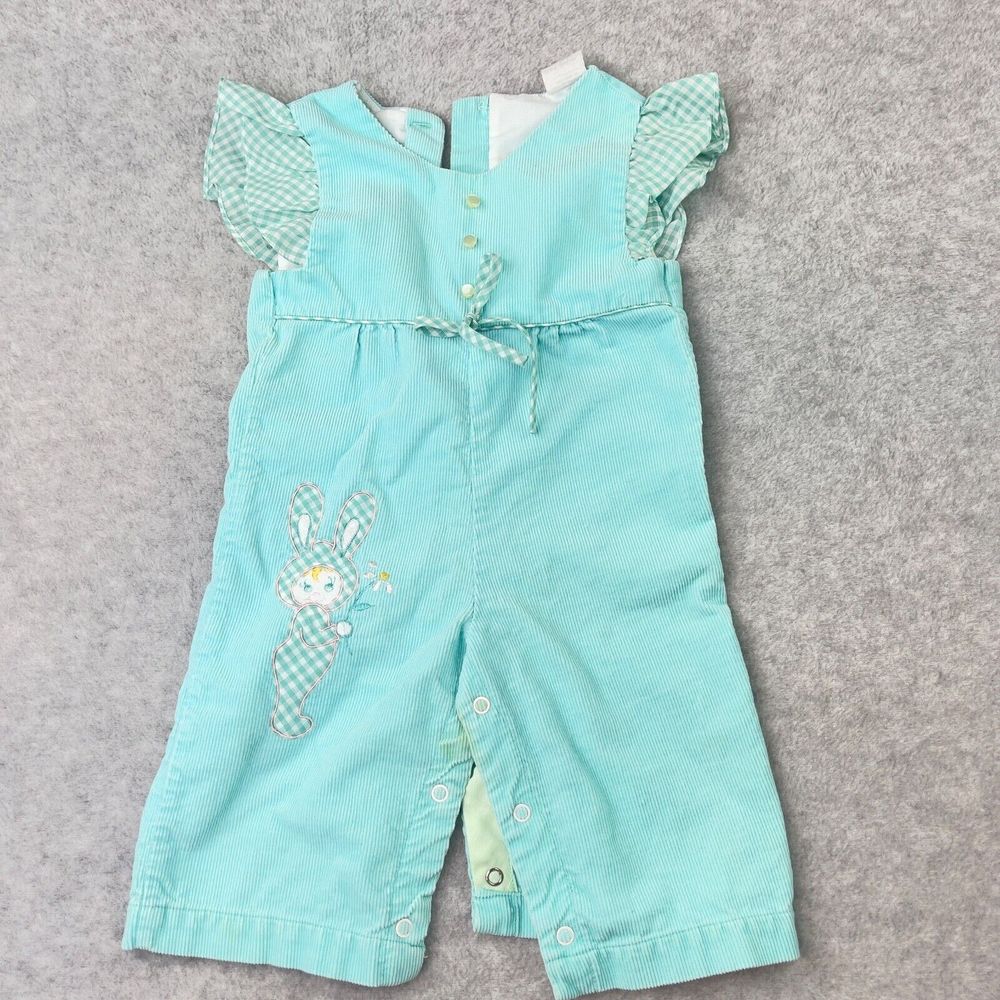 Vintage Jumper Blue Baby 12 months‎ Applique STAINED
